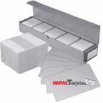 Tarjetas Blancas. 0,76 mm.   Caja de 500 uds.