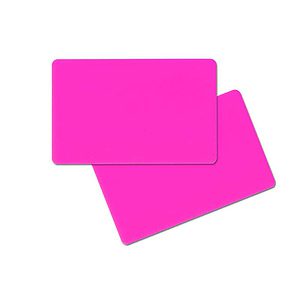Tarjeta color Rosa Neón. Grosor 0,76 mm Pack de 100 tajetas