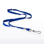 Cordon Plano Azul 10 mm. Gancho