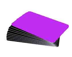 Tarjeta color Lila. Grosor 0,76 mm. Caja de 500