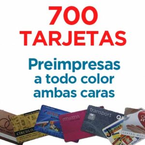 700 TARJETAS PVC IMPRESAS COLOR A DOS CARAS