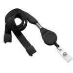 Cordon Plano Negro 16 mm. Yoyo Seguridad