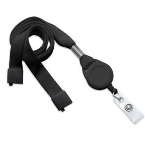 Cordon Plano Negro 16 mm. Yoyo Seguridad
