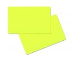 Tarjeta color Amarillo Neon. Grosor 0,76 mm. Pack de 100 tarjetas