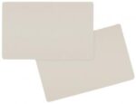 Tarjeta color Blanco viejo metalico. Grosor 0,76 mm.  Pack de 100 tarjetas