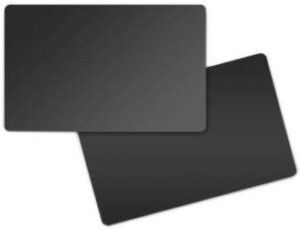 Tarjeta color Negro mate. Grosor 0,76 mm Pack de 100 tarjetas